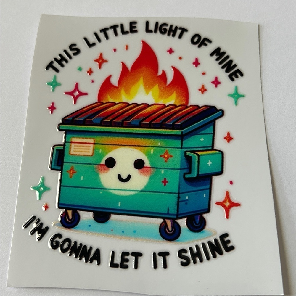 Dumpster Fire Cup Decal D56